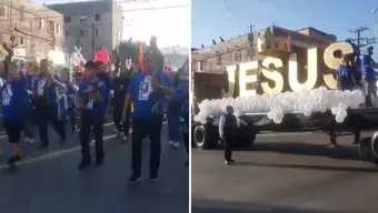 Integrantes de Iglesias Realizan Marcha en Tijuana