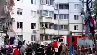Foto: Se Derrumba Edificio en Rusia por Proyectiles Ucranianos