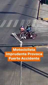 FOTO: Motociclista Imprudente Provoca Fuerte Accidente