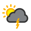 Tormentas eléctricas en las cercanías