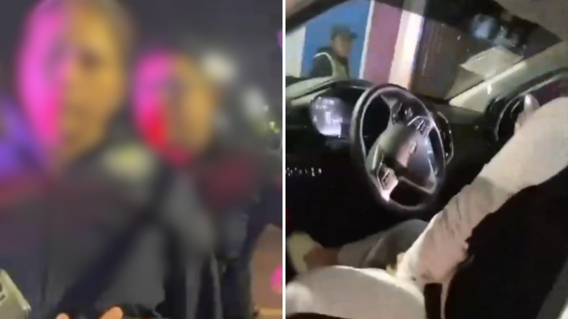 Policías Persiguien e Invaden Camioneta de una Mujer para Obligarla a Bajar