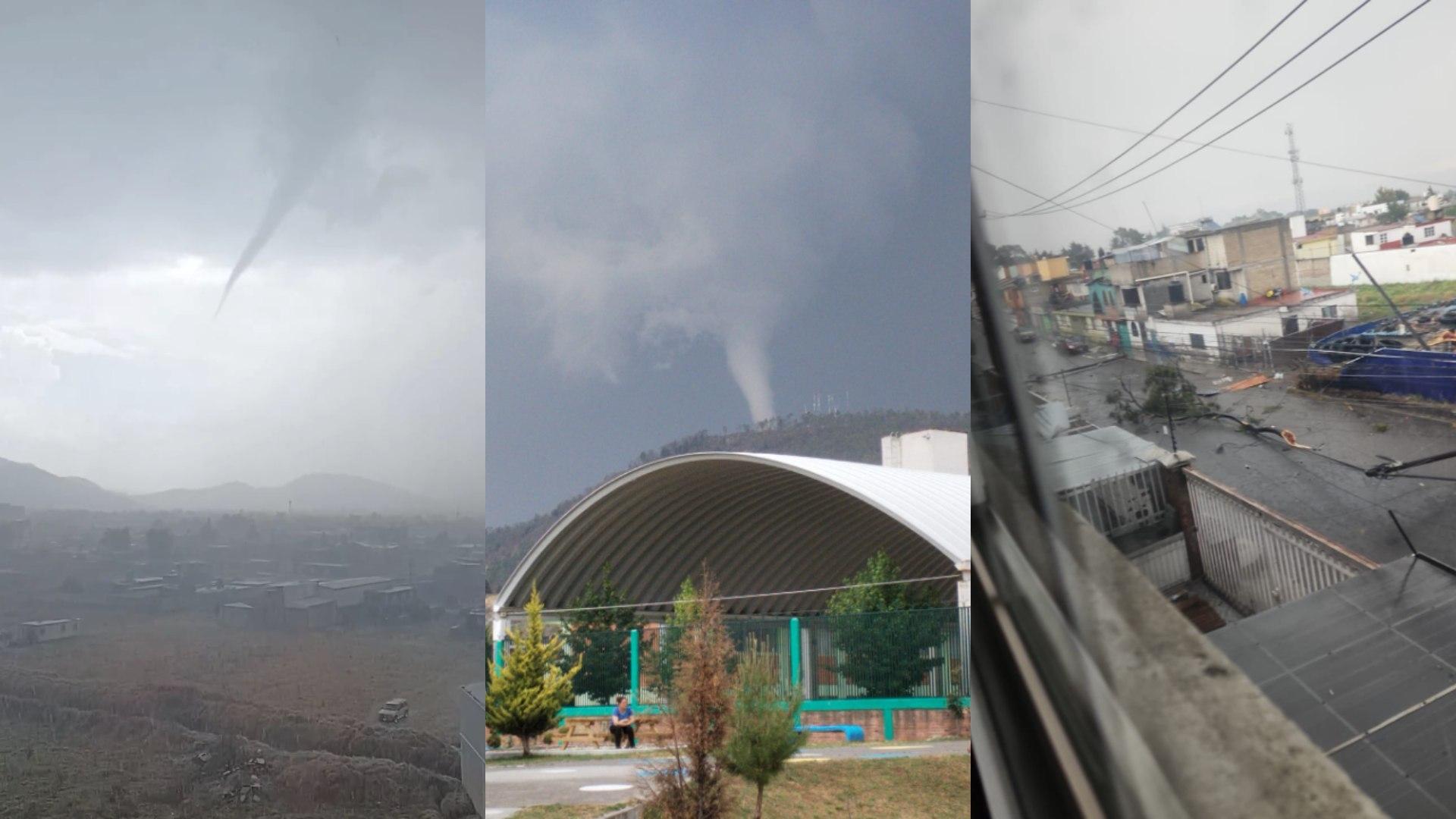 Tornado en Toluca Derrumba Árboles y Levanta Techos de Lámina 