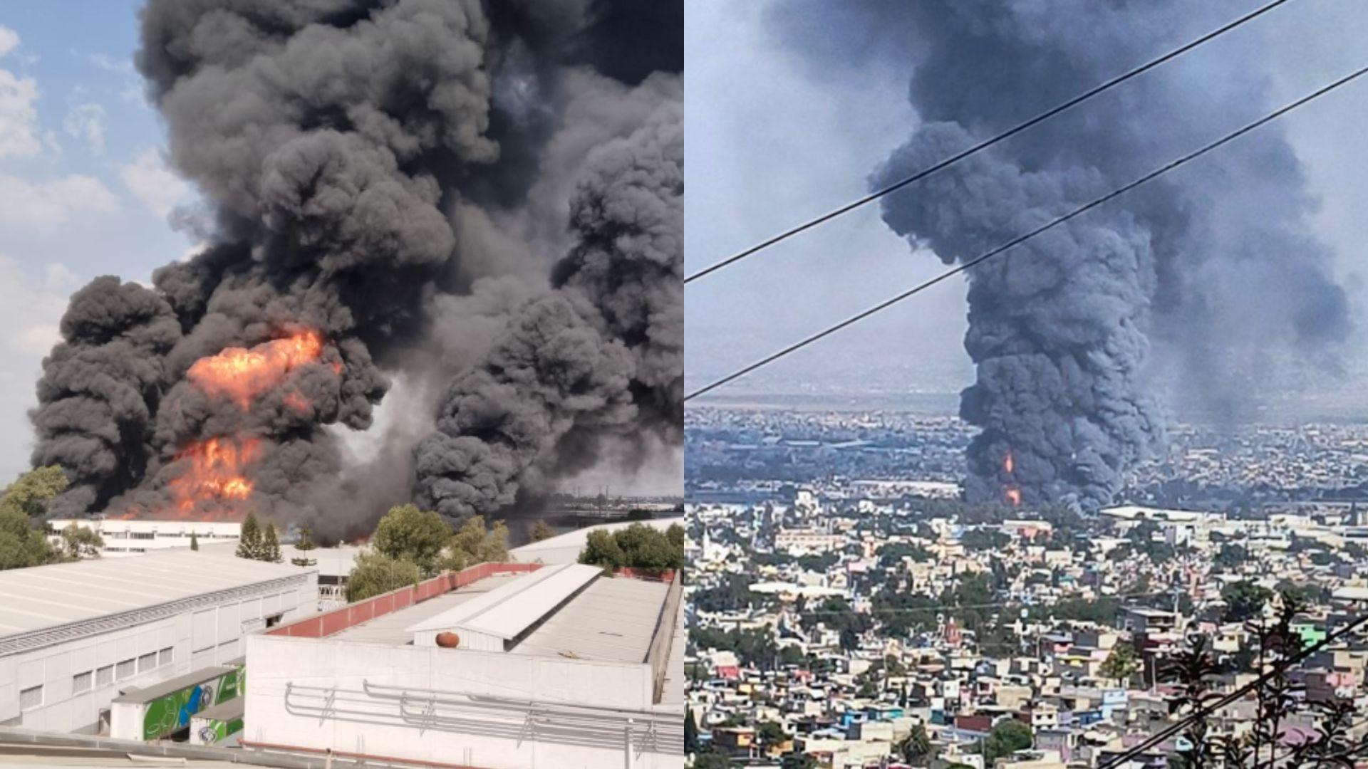 Impactante Incendio en Fábrica de Plásticos de Ecatepec se Observa desde la CDMX