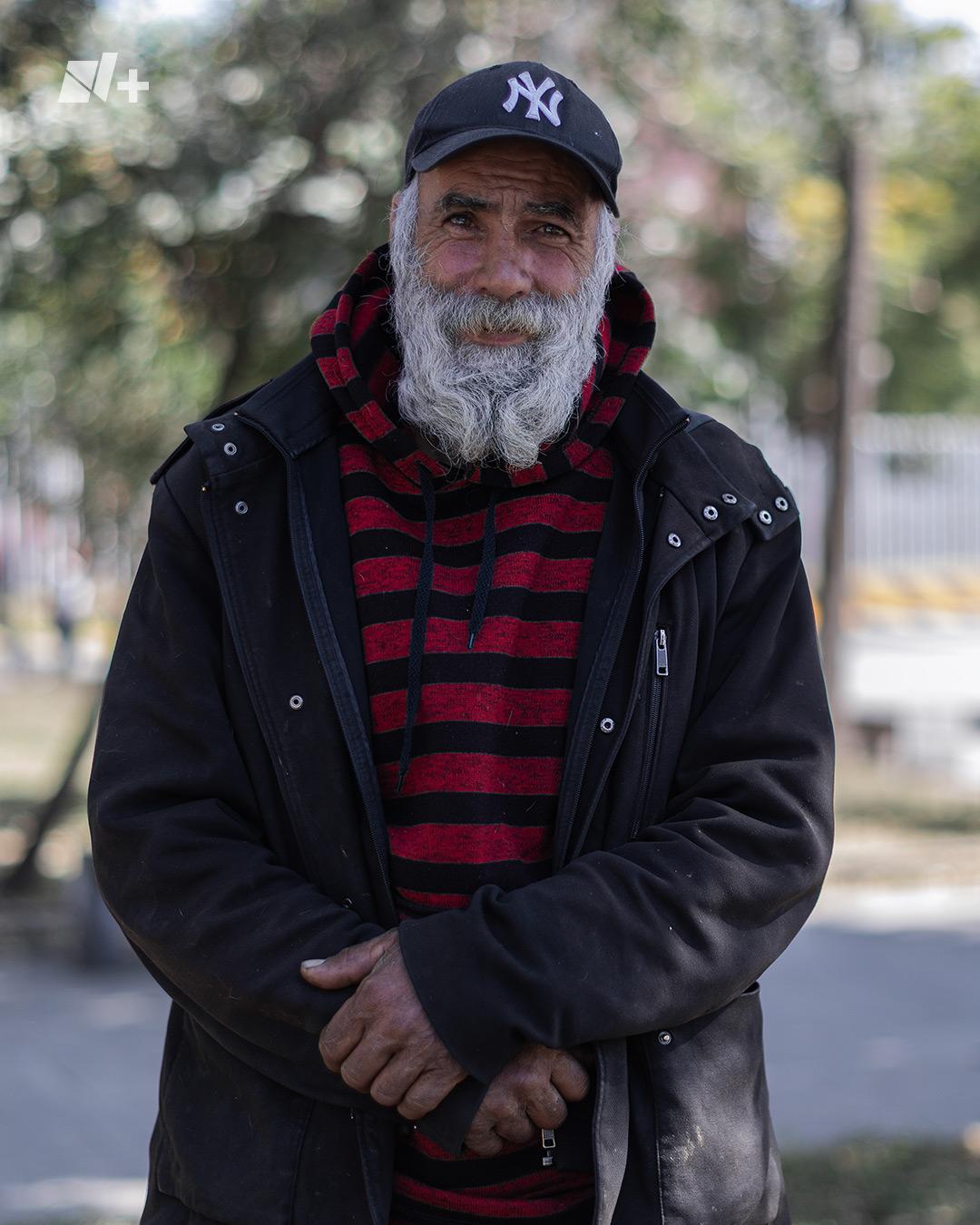 Retrato de un hombre mexicano en situación de calle