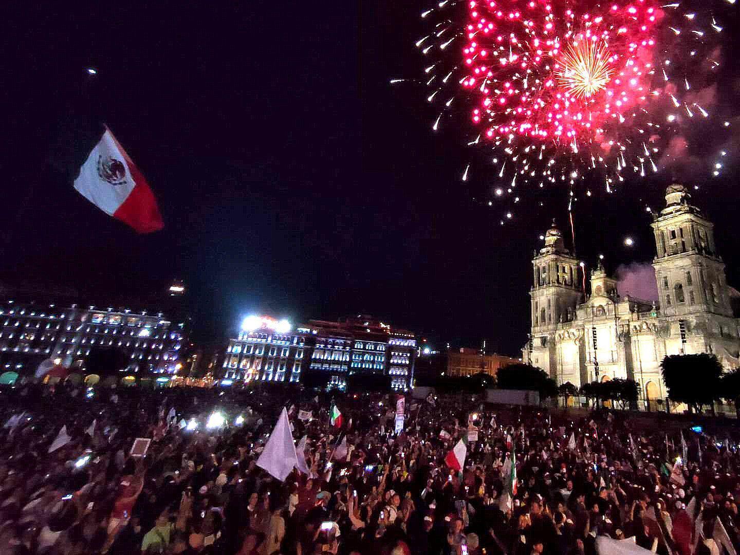 Foto: Así Fueron los Festejos por Triunfo de Sheinbaum en el Zócalo de la Ciudad de México