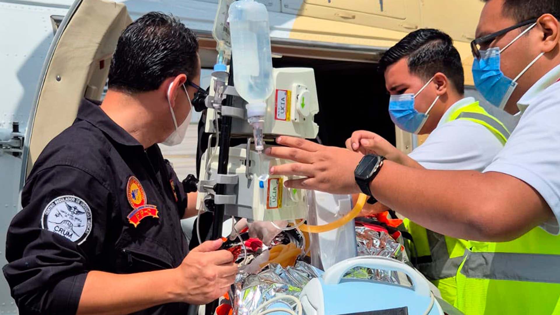Trasladan Vía Aérea a Menor que Sufrió Descarga Eléctrica en Altamira, Tamaulipas