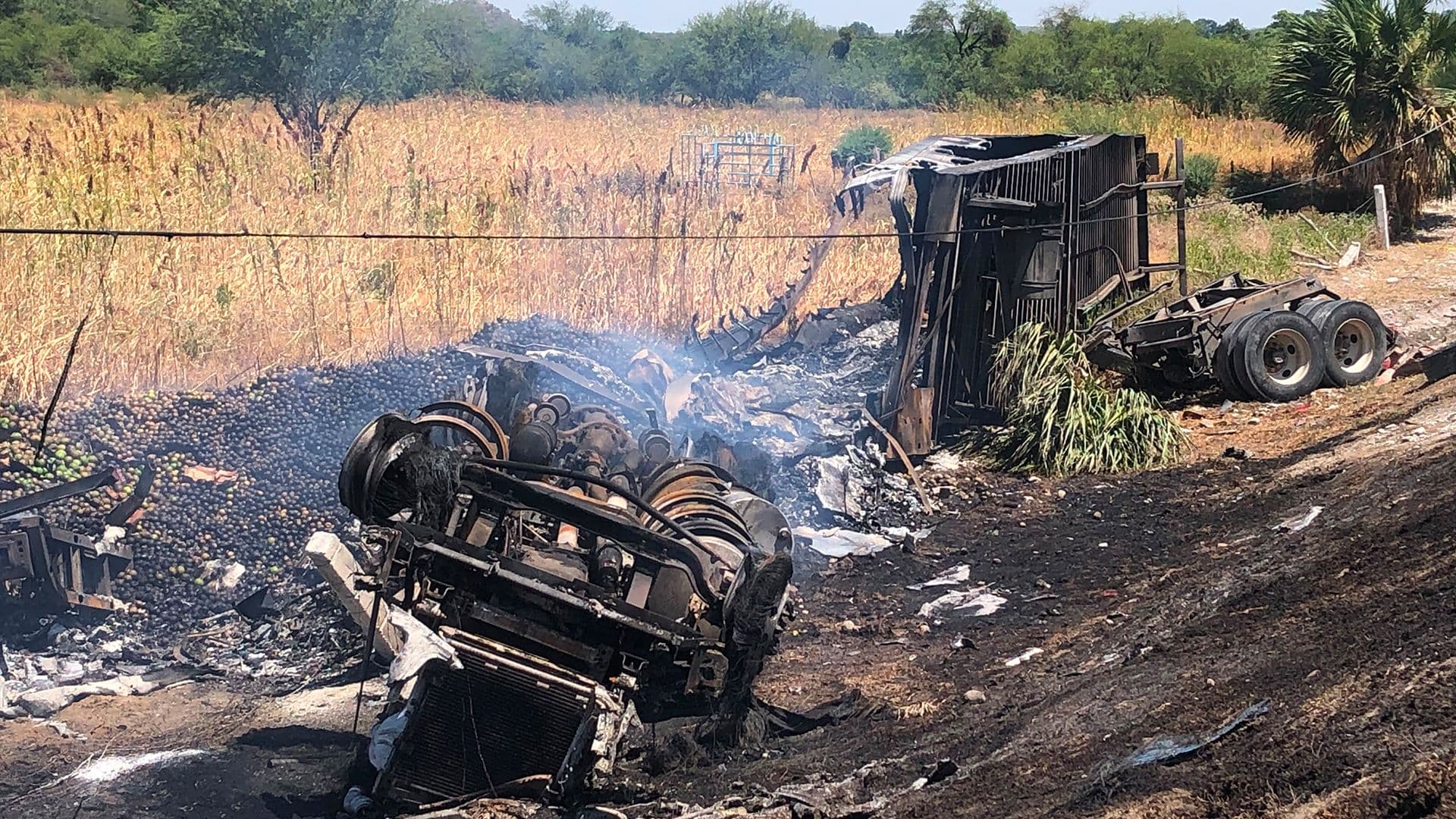Muere Trailero Calcinado en Incendio de Carretera Victoria - Zaragoza