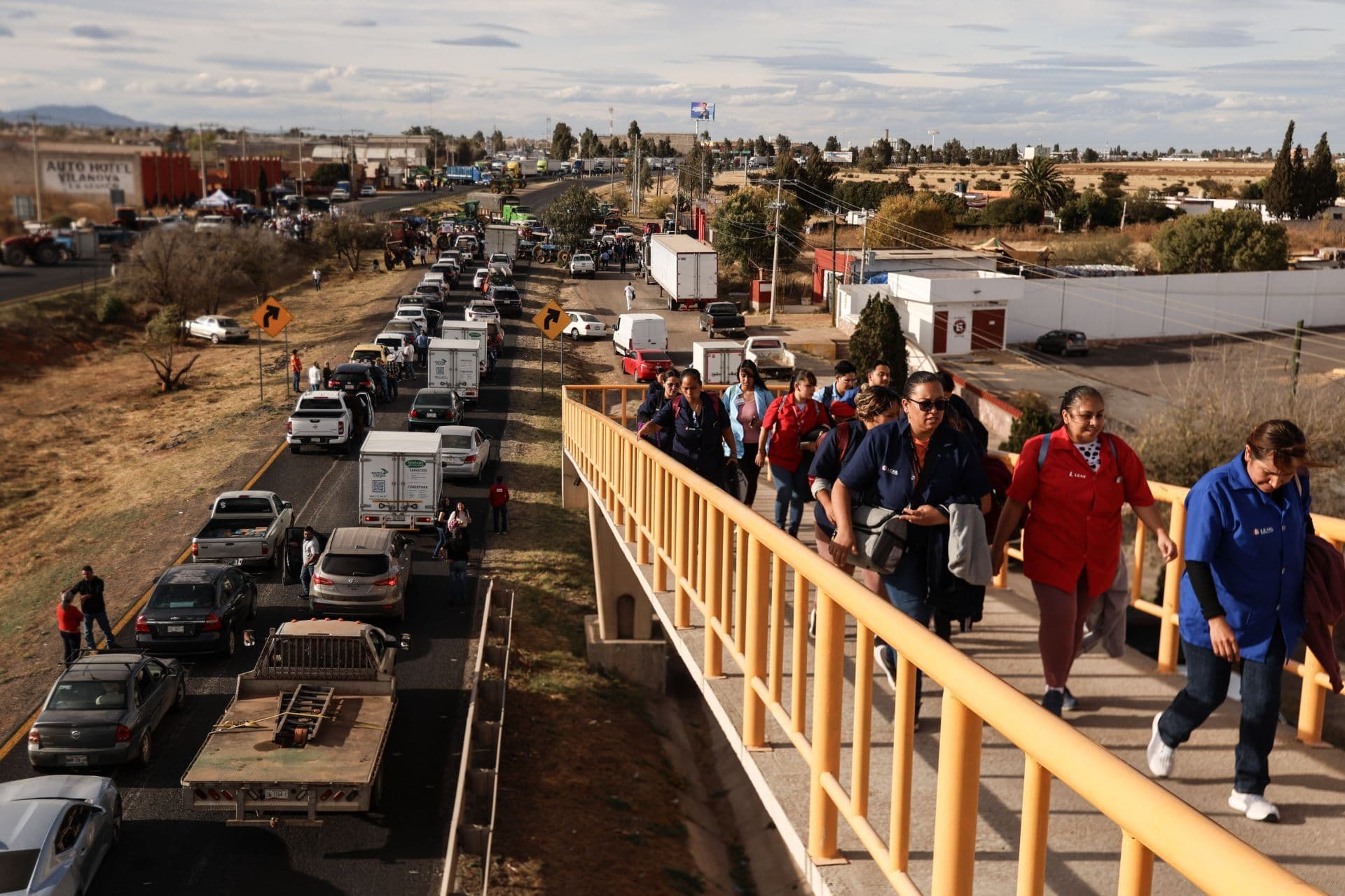 Carreteras con tráfico.