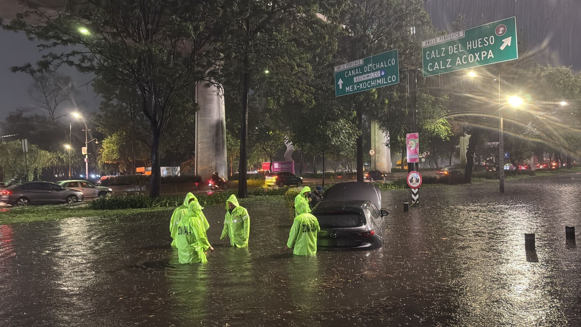 Lluvias en periférico y Tlalpan  · Paseo de la Reforma