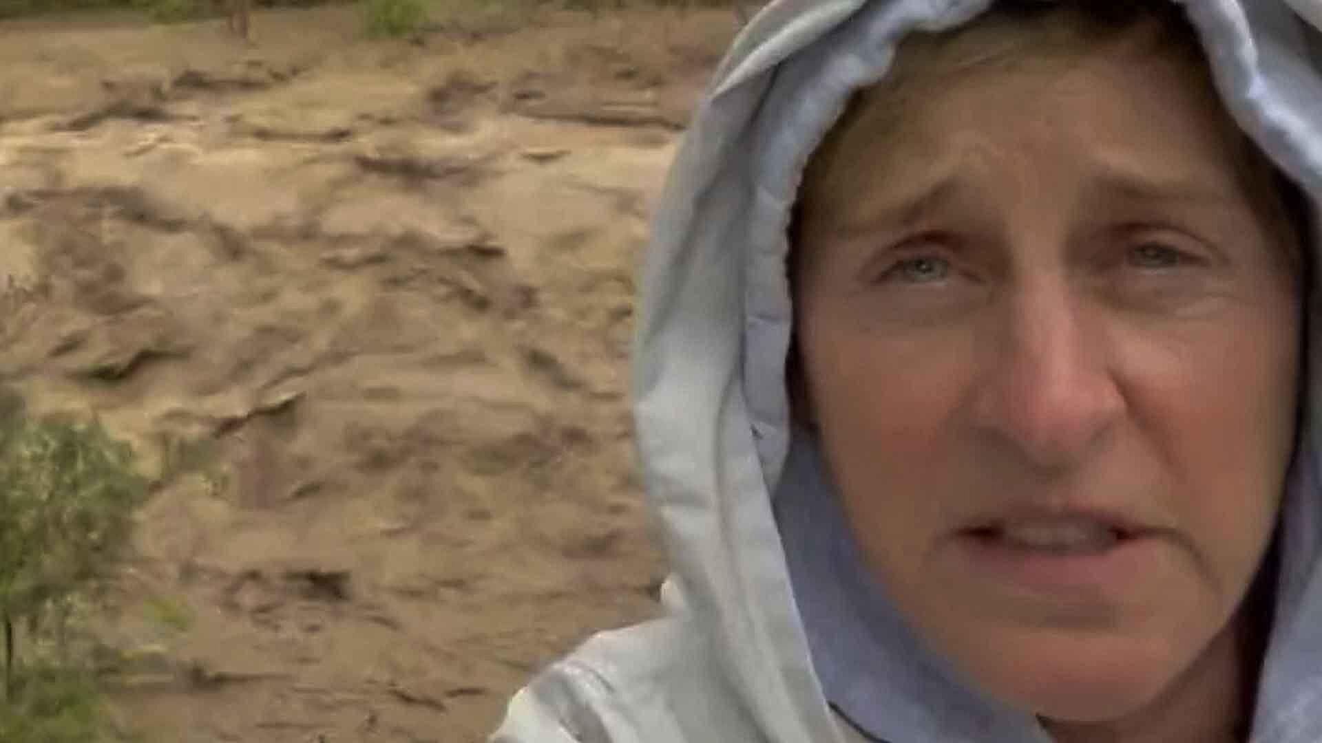 Ellen DeGeneres Muestra Imágenes de Inundaciones en Montecito