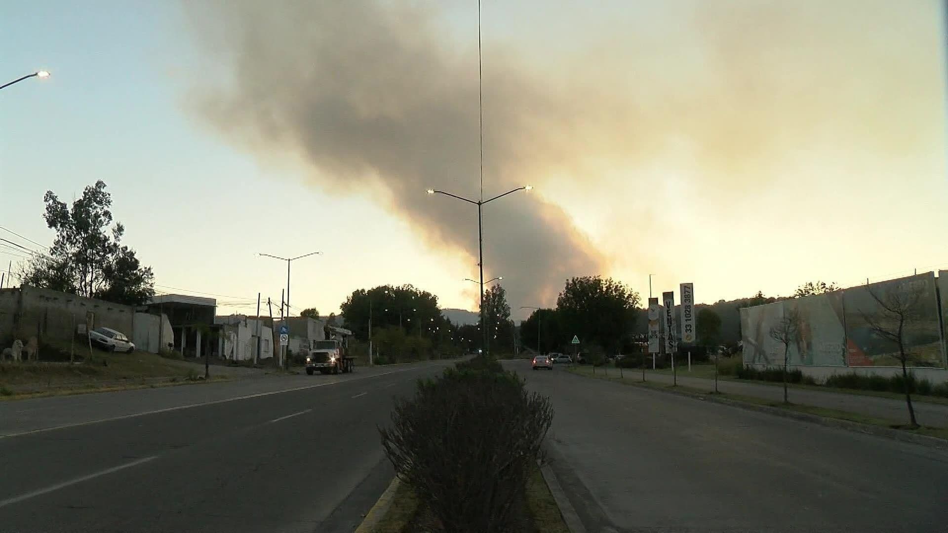 Incendio en el Paraje Volcanes del Bosque de La Primavera