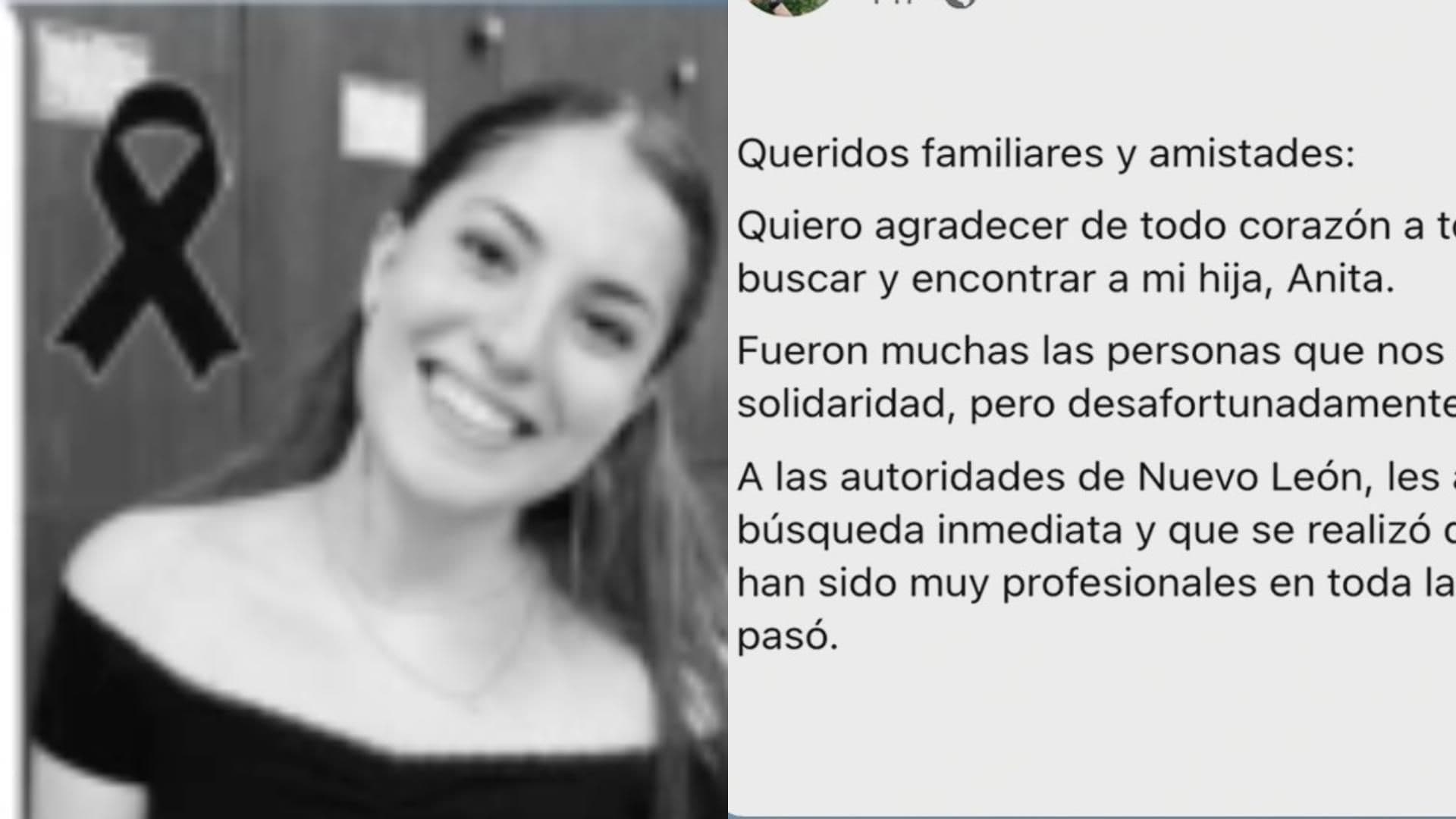 Madre de Ana Carolina Agradece Apoyo en Búsqueda de su Hija Quien fue Encontrada Sin Vida