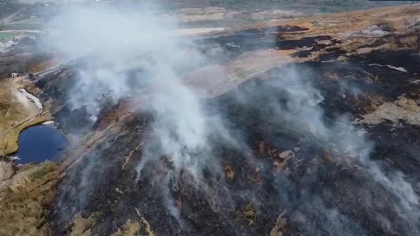 Se Registró Un Fuerte Incendio en el Exvertedero de Los Laureles