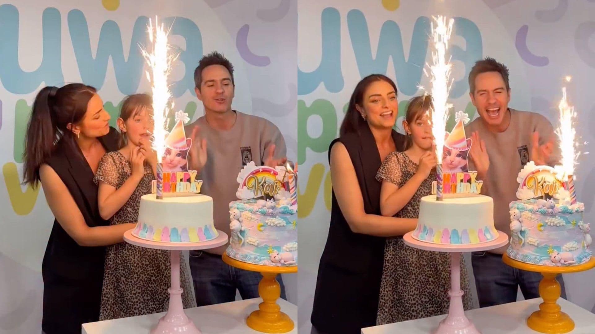 Aislinn Derbez y Mauricio Ochmann Celebraron Juntos el Cumpleaños de su Hija Kailani