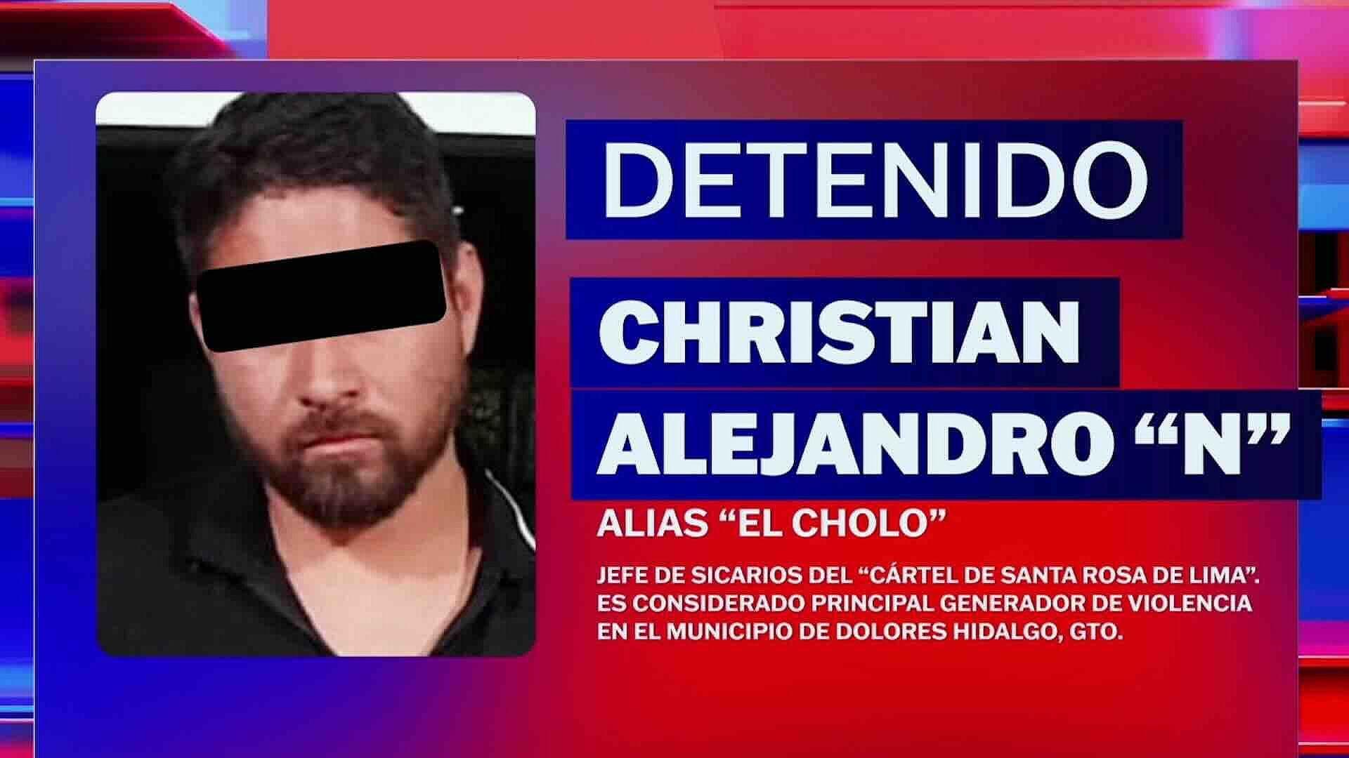 Capturan a "El Cholo", Jefe de Sicarios del Cártel Santa Rosa de Lima en Guanajuato