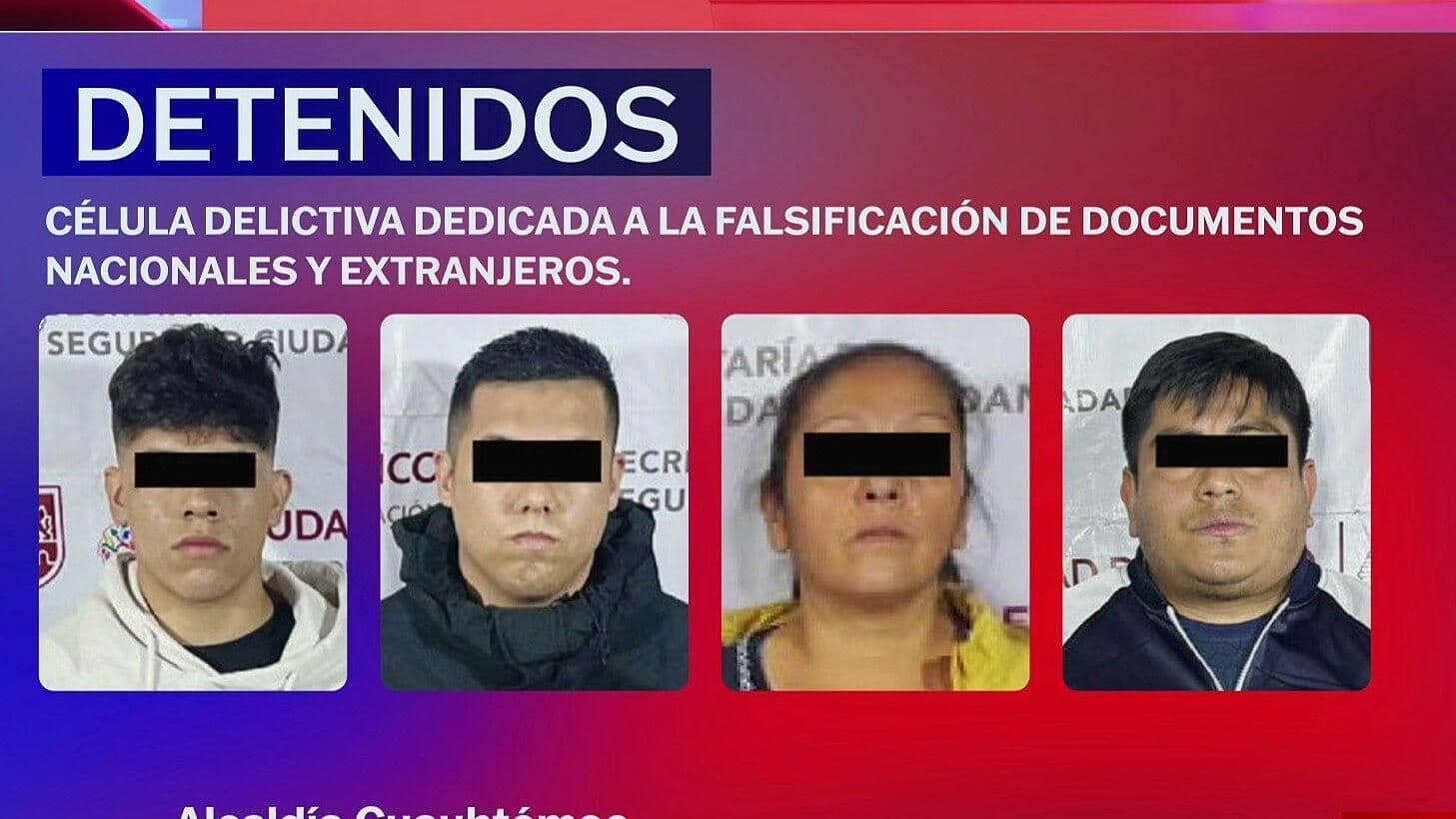 Caen 4 Personas por Falsificación de Documentos Durante Cateos en la Col. Centro, CDMX