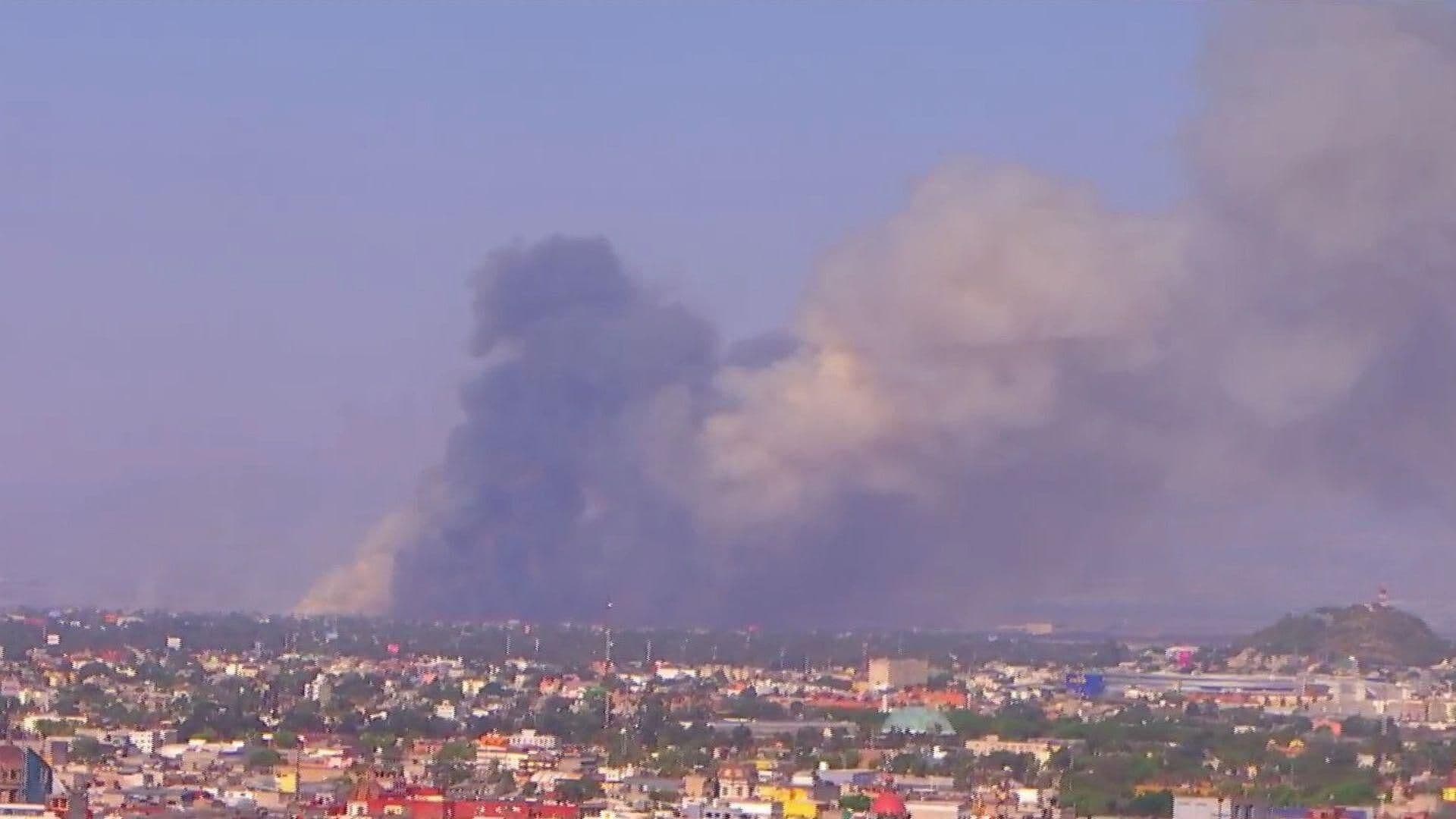 Reportan Incendio Cerca del Lago de Texcoco, Edomex