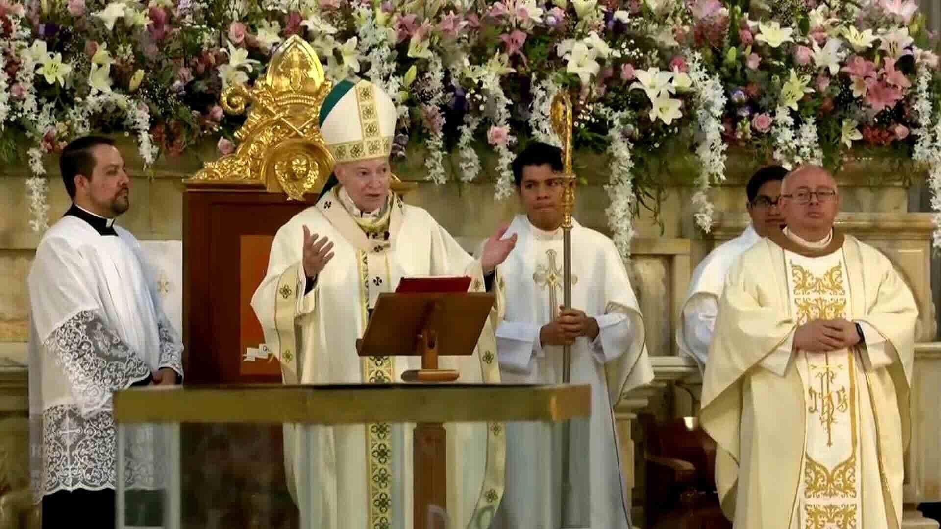 Cardenal Carlos Aguiar Retes Encabeza Misa de Pascua en la Catedral Metropolitana