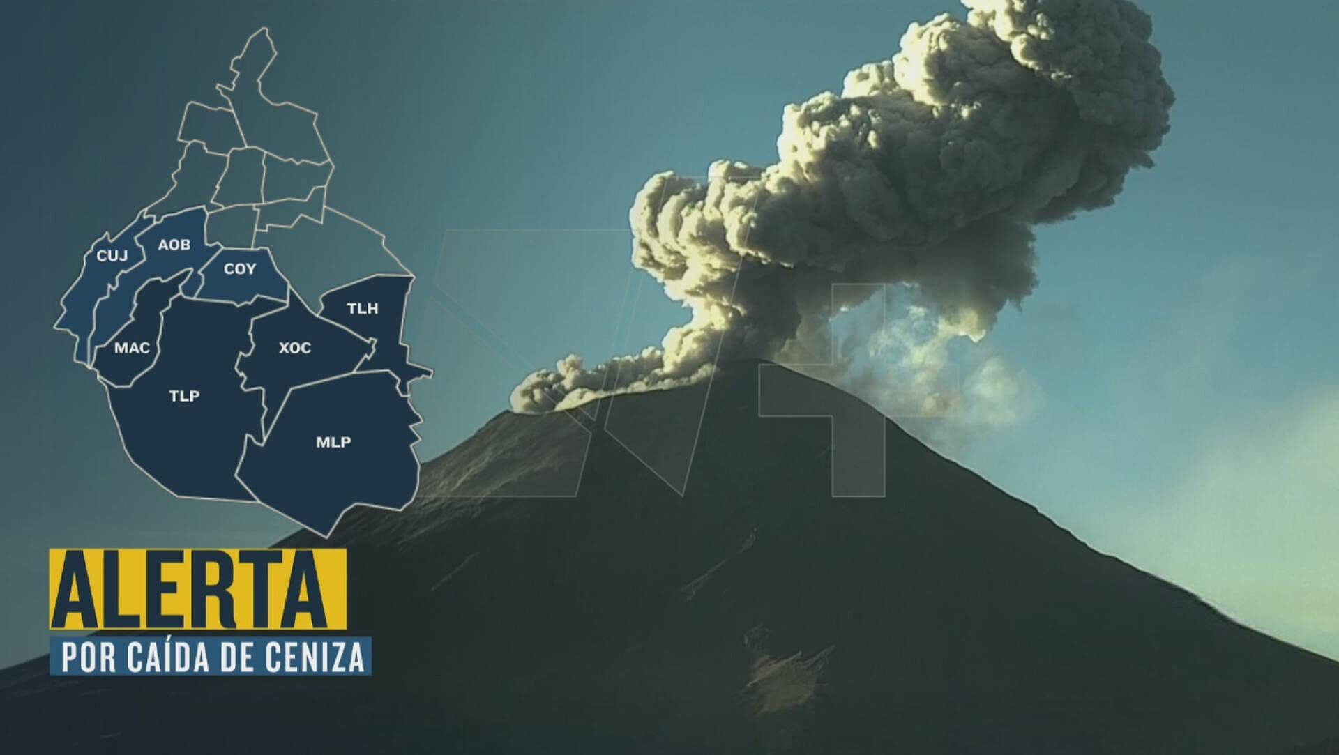 Prevén Caída de Ceniza del Popocatépetl en 8 Alcaldías de la CDMX Durante las Próximas 18 Horas; ¿Cuáles Son?