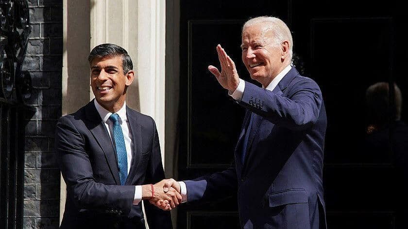 ¿De Qué hablaron Joe Biden y Rishi Sunak en Reino Unido?