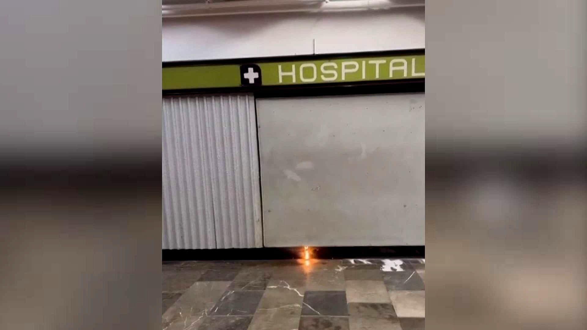 Atienden Cortocircuito en Mampara de la Estación Hospital General de la L3 del Metro CDMX