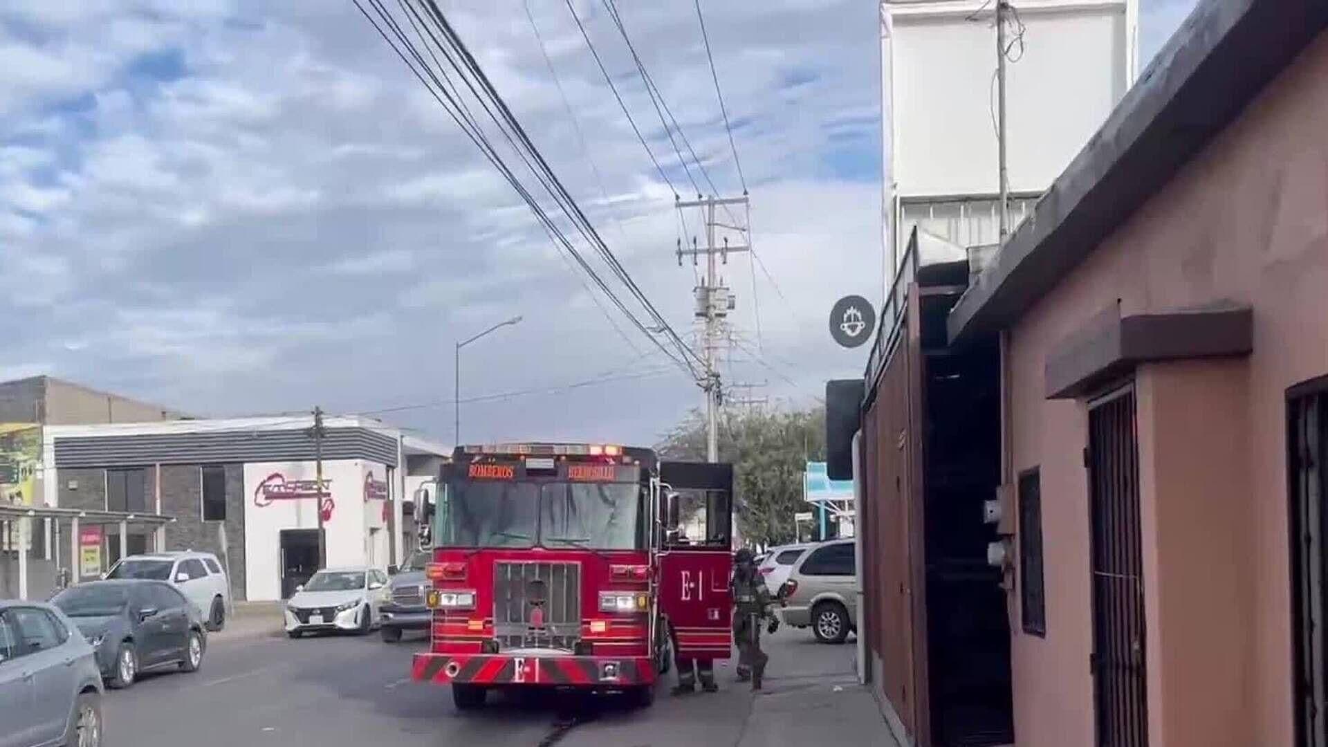 Controlan Incendio en Cafetería Ubicada en Colonia San Benito en Hermosillo