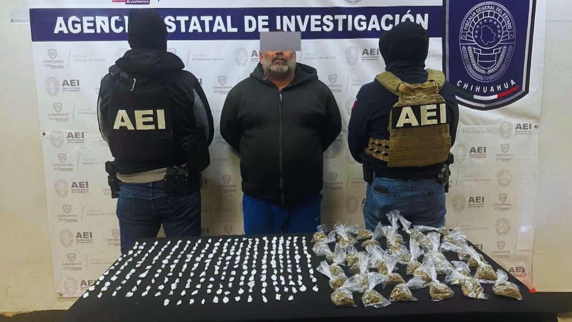 Detienen a Hombre con 290 Dosis de Droga en Samalayuca