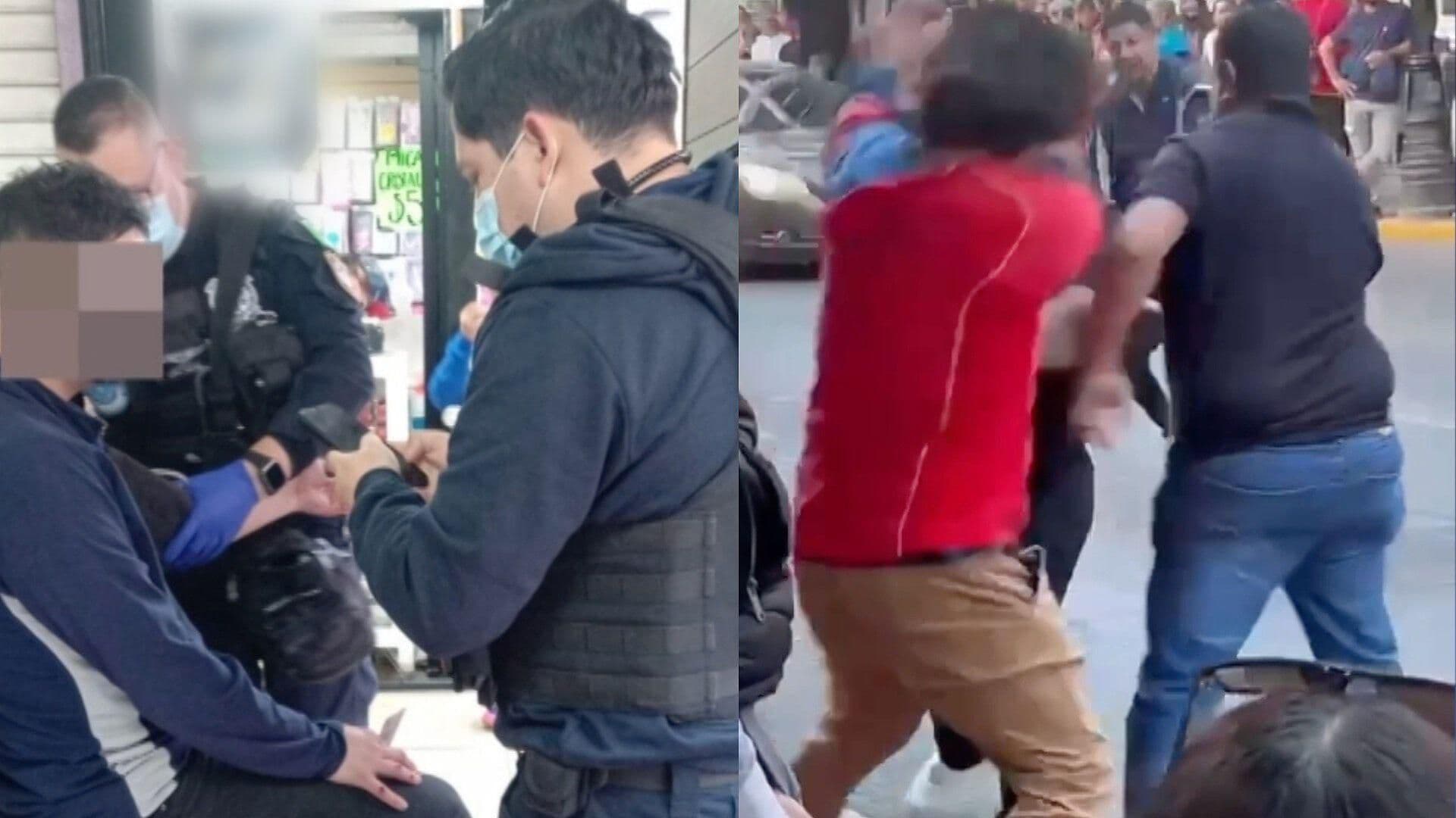 Captan Riña en la Plaza de la Tecnología en la Ciudad de Aguascalientes; Hay Heridos