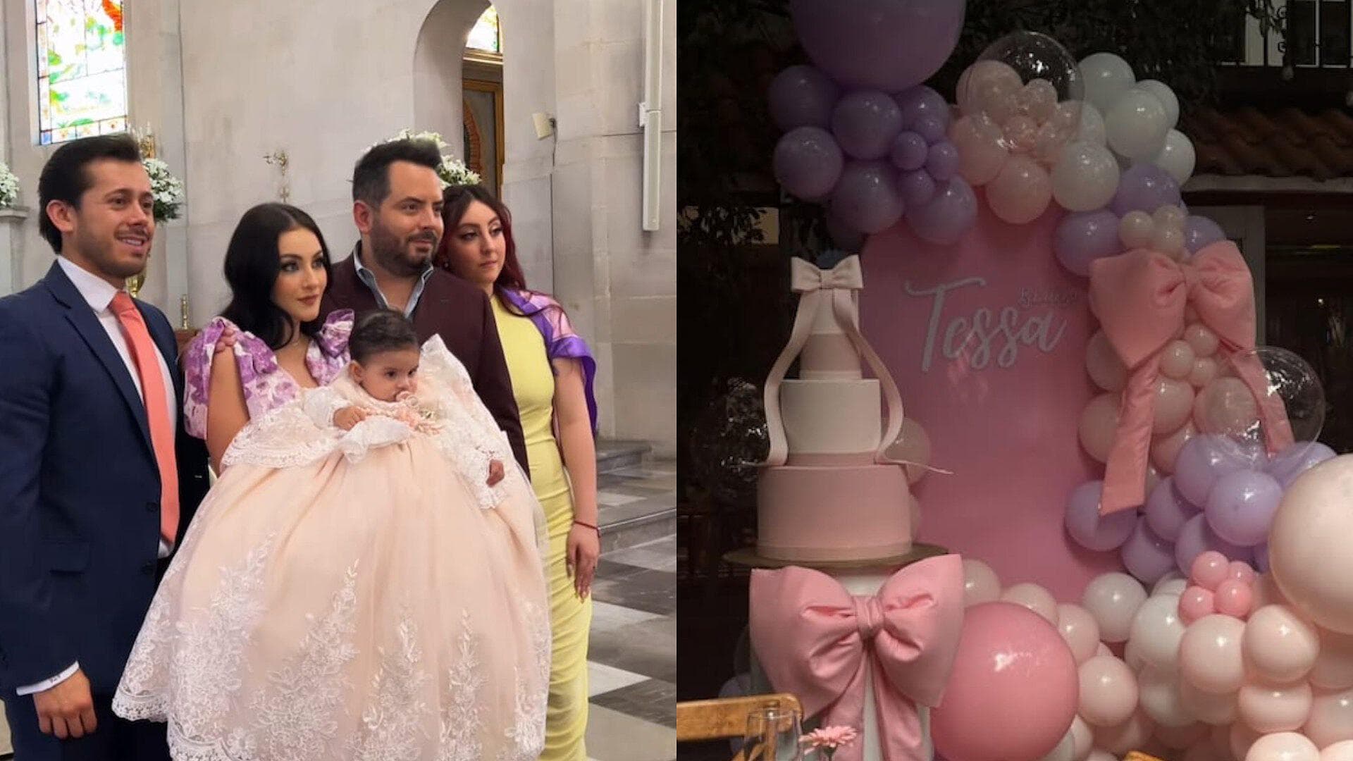 Así fue el Bautizo de Tessa, Hija de José Eduardo Derbez y Paola Dalay