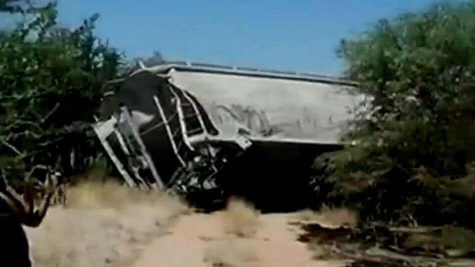 Descarrila Tren de Carga en Querobabi, Sonora