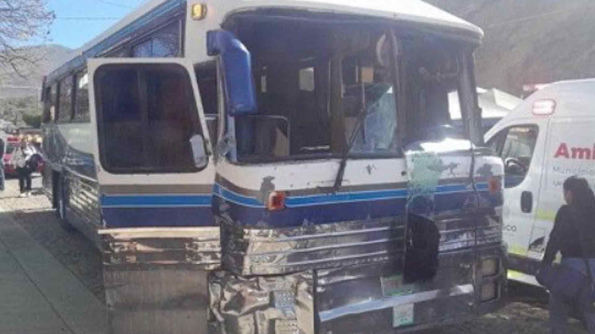 VIDEO: Autobús de Pasajeros se Queda Sin Frenos y Choca Contra Peregrinos en Talpa de Allende