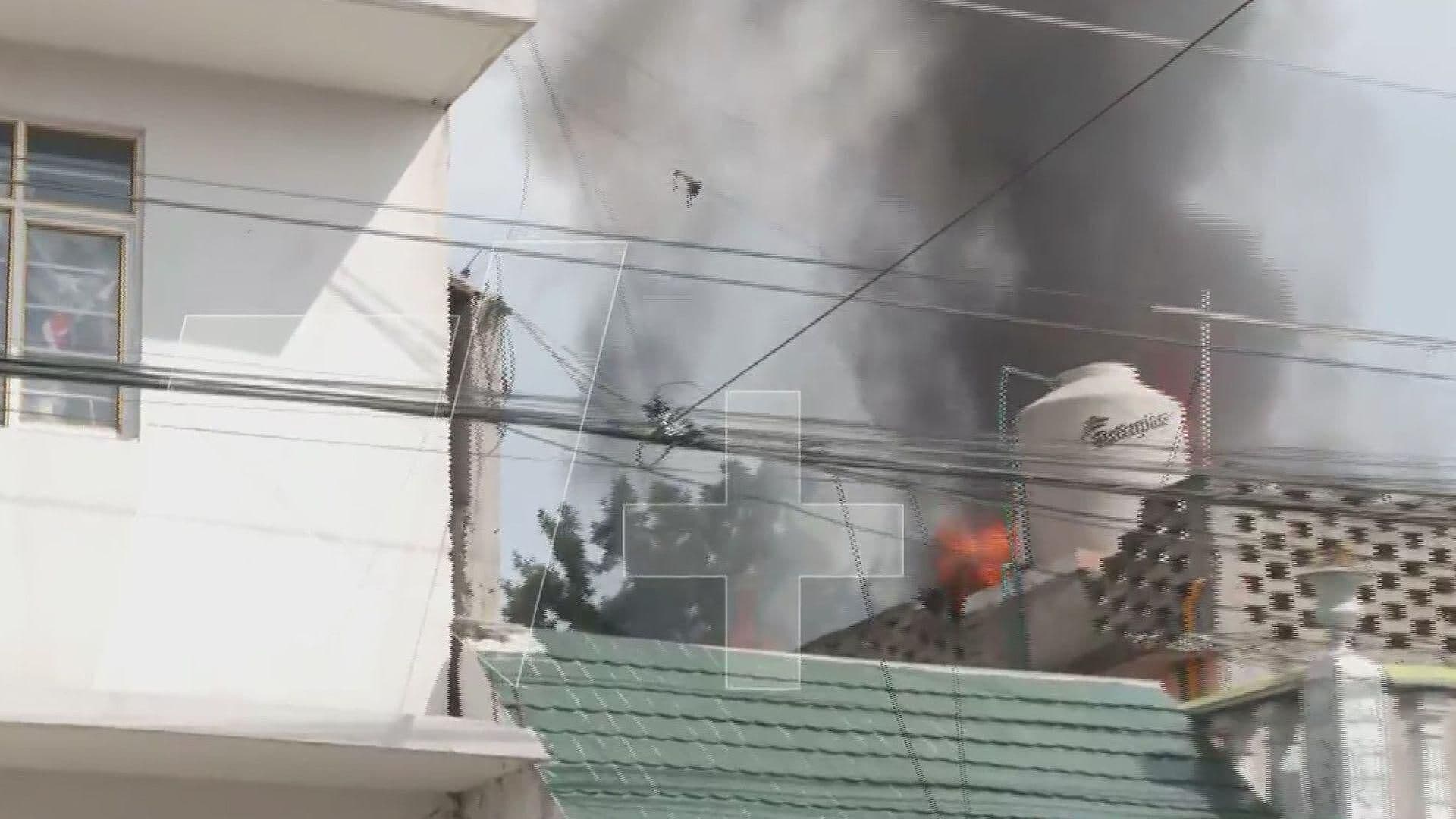 Reportan Fuerte Incendio en Vivienda de la Colonia Nueva Atzacoalco en la GAM, CDMX