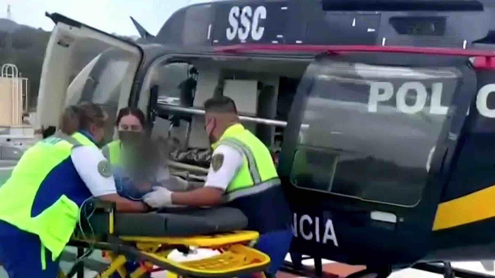Trasladan a Niños en Helicóptero al Hospital General de Xoco desde Tlalpan