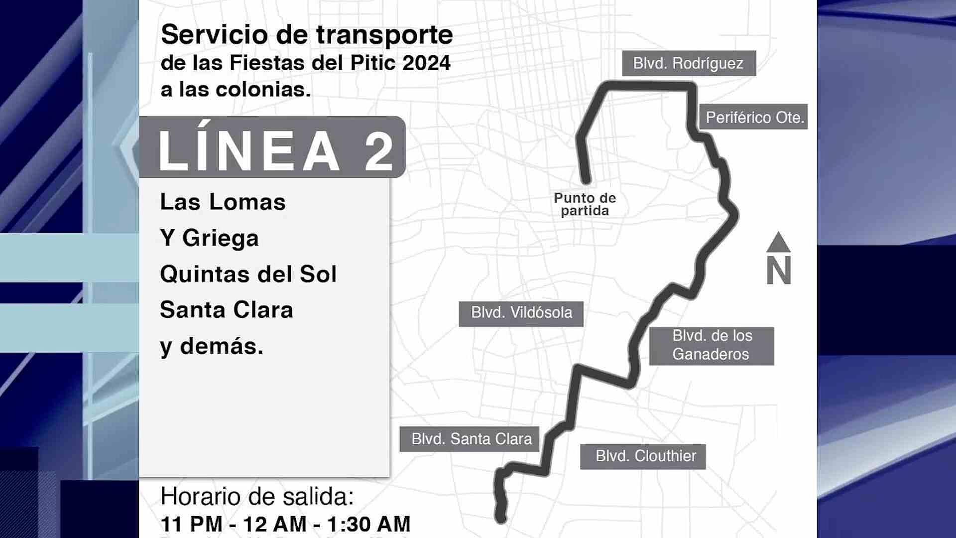 Rutas de Camiones Gratuitos Durante las Fiestas del Pitic 2024