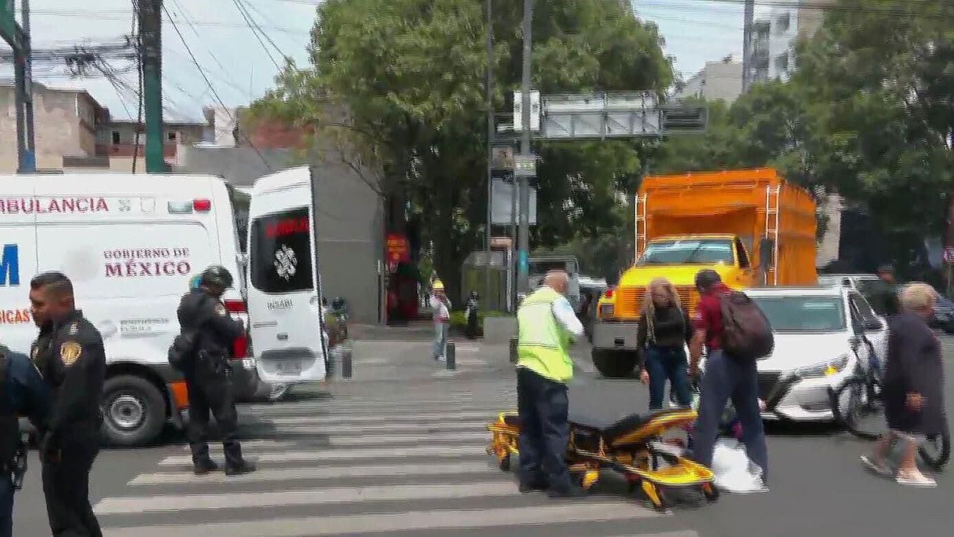 Automovilista Atropella a Motociclista en la Roma Sur, CDMX
