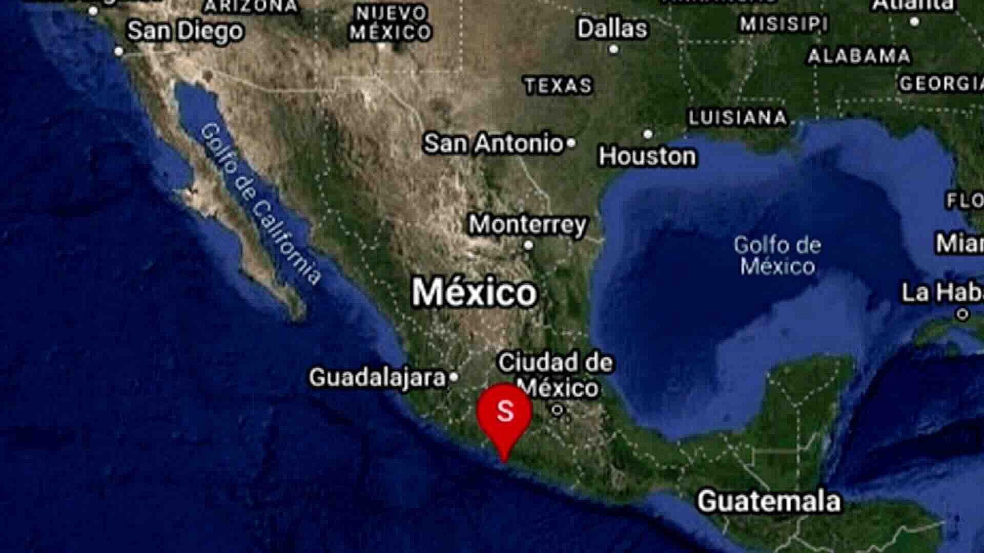 Se Registra Sismo de Magnitud 5 en Petatlán, Guerrero