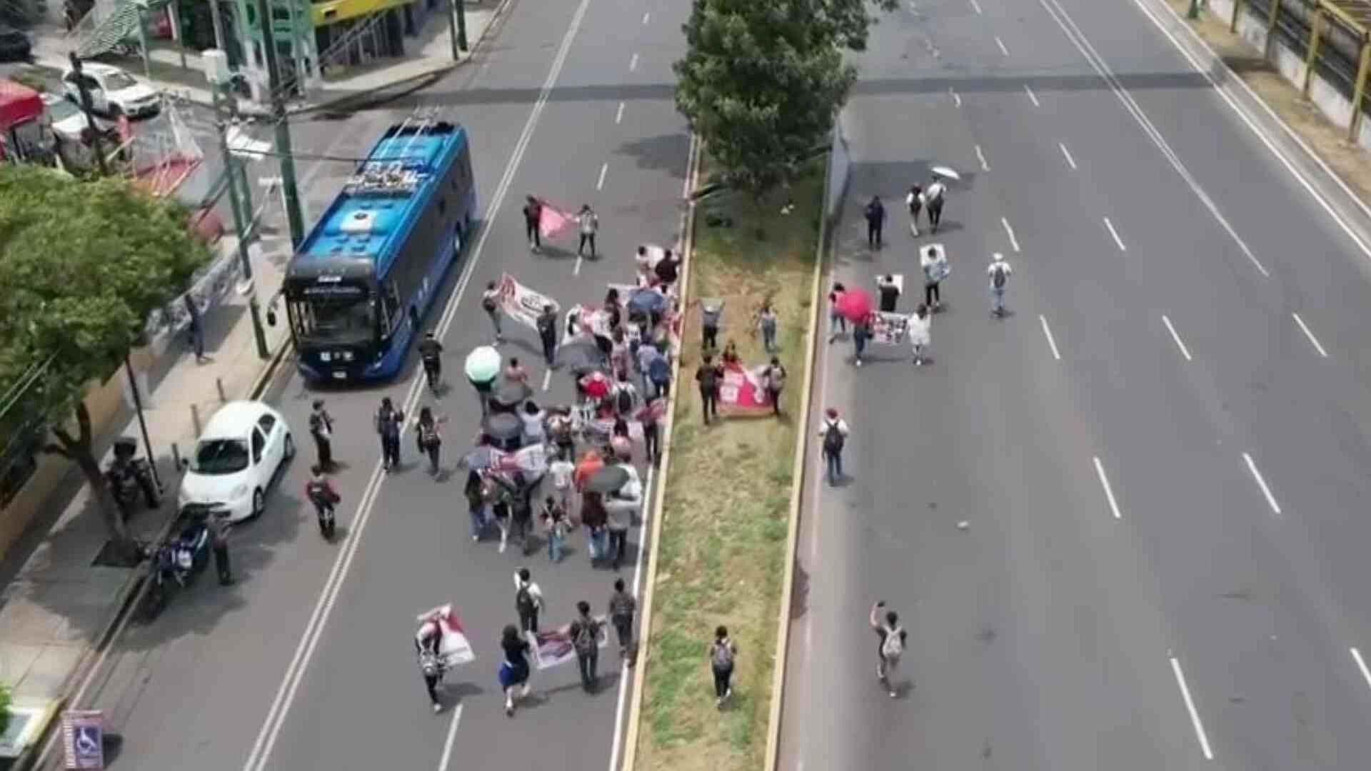 Así se Ve Desde el Aire Eje Central y Montevideo Tras Bloqueo de Estudiantes del IPN