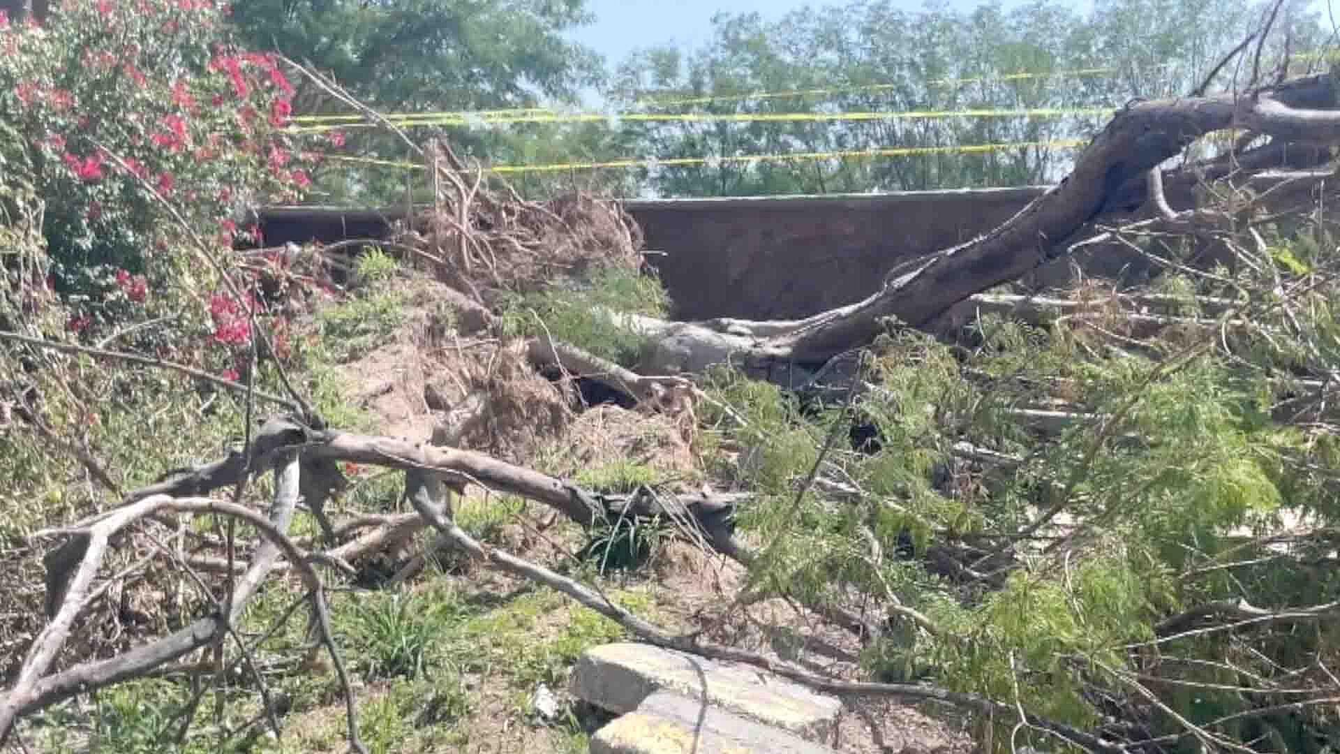 Reportan Vecinos de Reynosa Deslave de Tierra en Canal Rhode