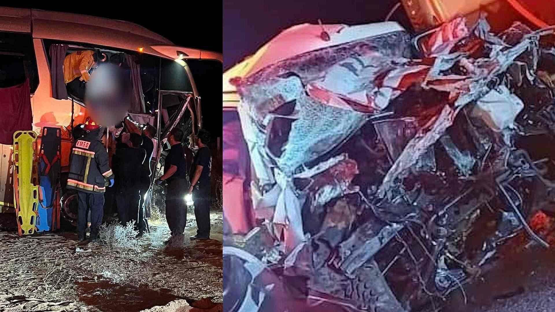 Se Impacta Autobús de Pasajeros y Pick Up en la Carretera Sonoyta - SLRC