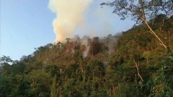 Registran Incendio Forestal en La Gloria, Uxpanapa