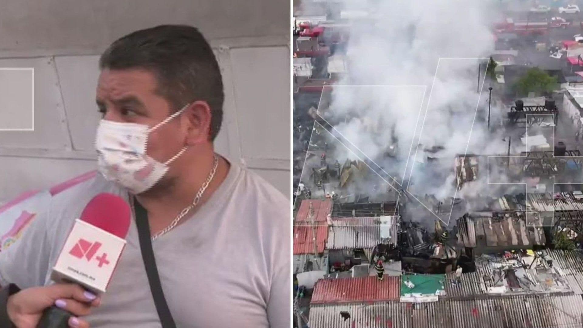 "Se Comenzó a Quemar una Casa": Comerciante Narra Cómo Ocurrió el Incendio en Lindavista