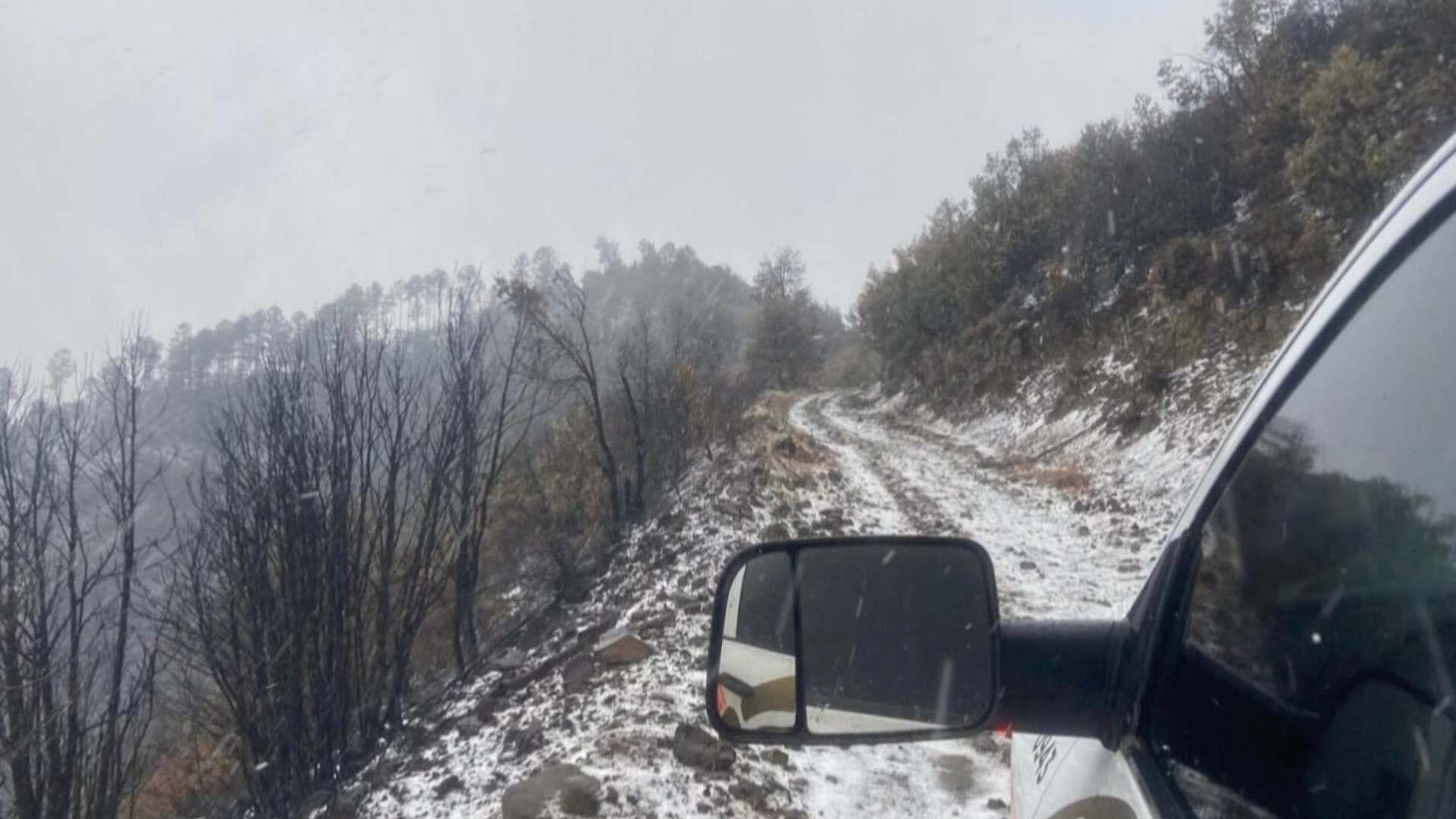 Reportaron Caída de Aguanieve en Zona del Incendio Forestal en Nácori Chico