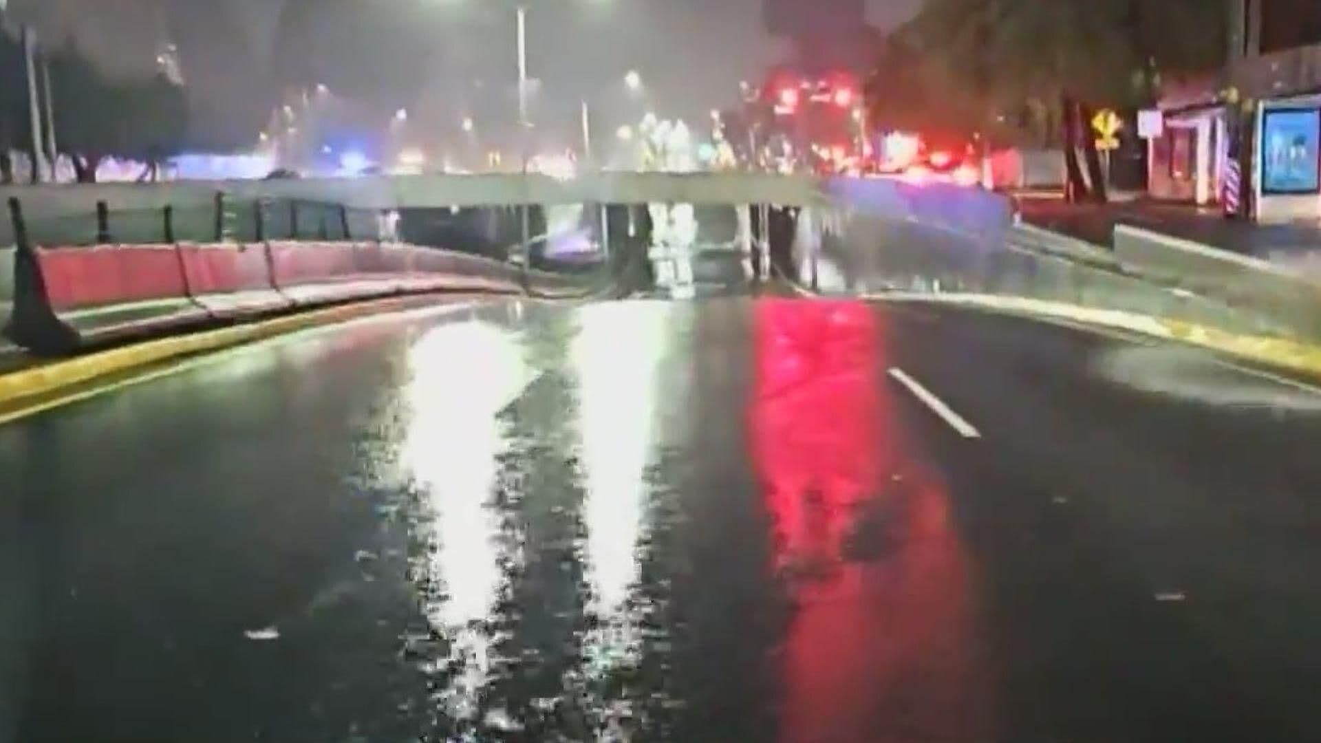 Cierran Paso Deprimido por Lluvias en Ave. Garza Sada y Ave. Del Estado en Monterrey