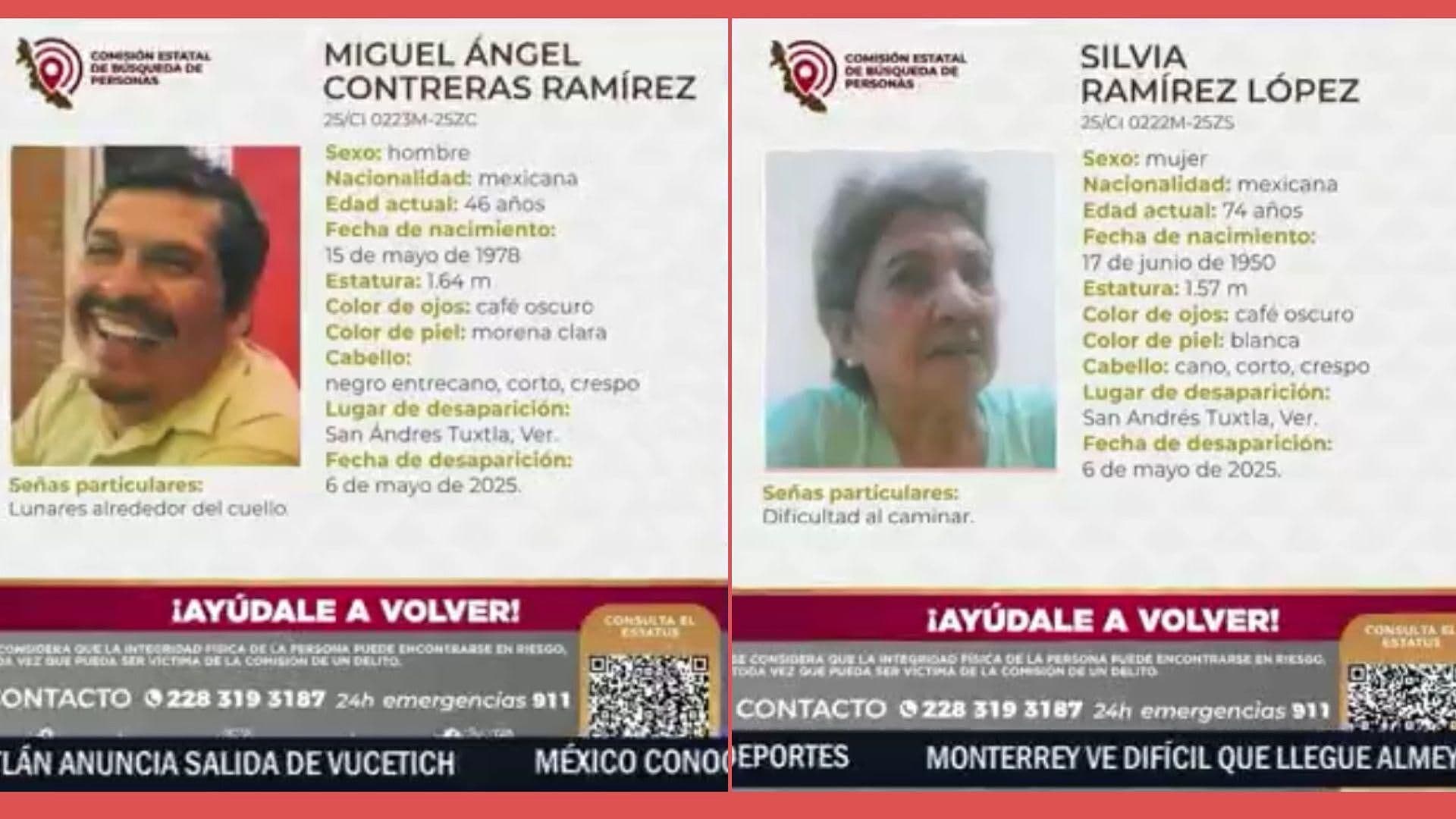 Reportan la Desaparición de Dos Personas Adultas; Vistos por Última Vez en San Andrés Tuxtla