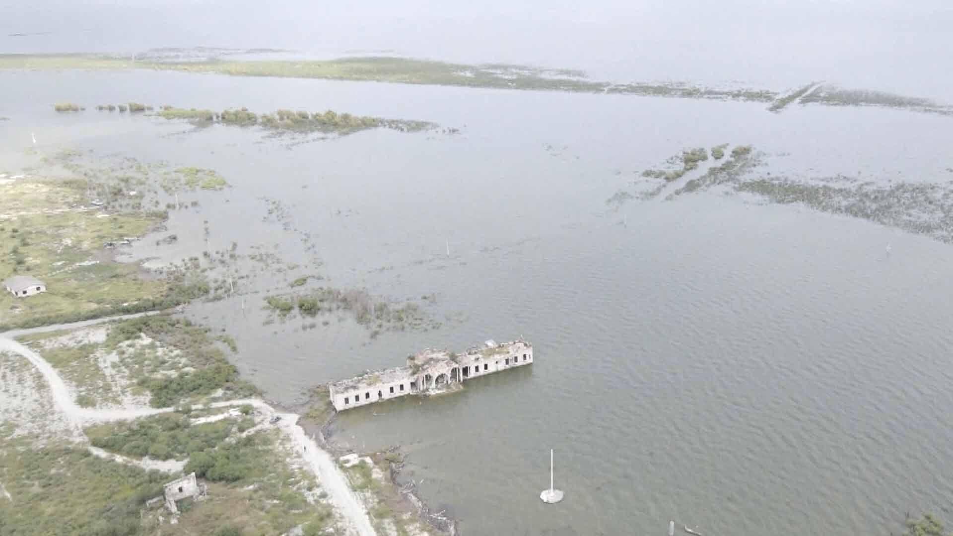 Presa Vicente Guerrero en Tamaulipas en Niveles a la Baja