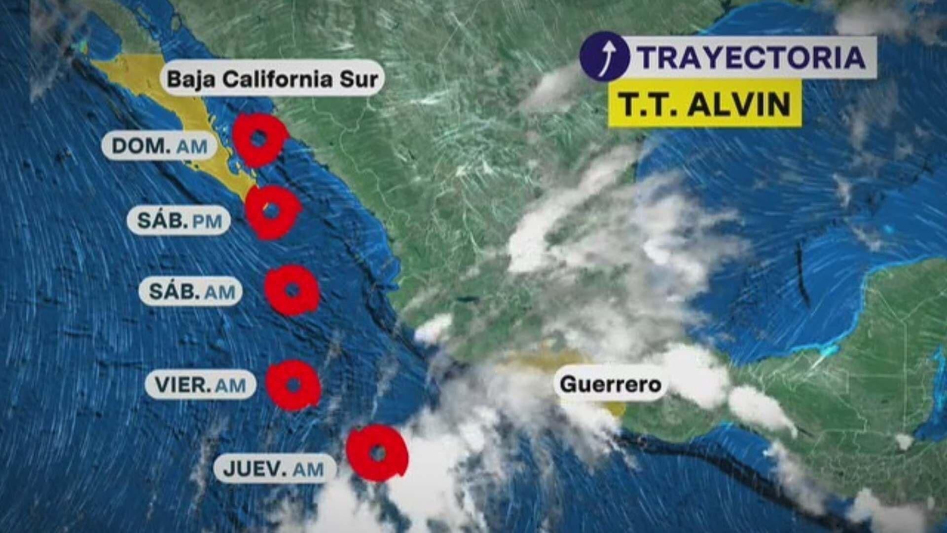 Alerta en Los Cabos, Baja California Sur, por Tormenta Tropical Alvin