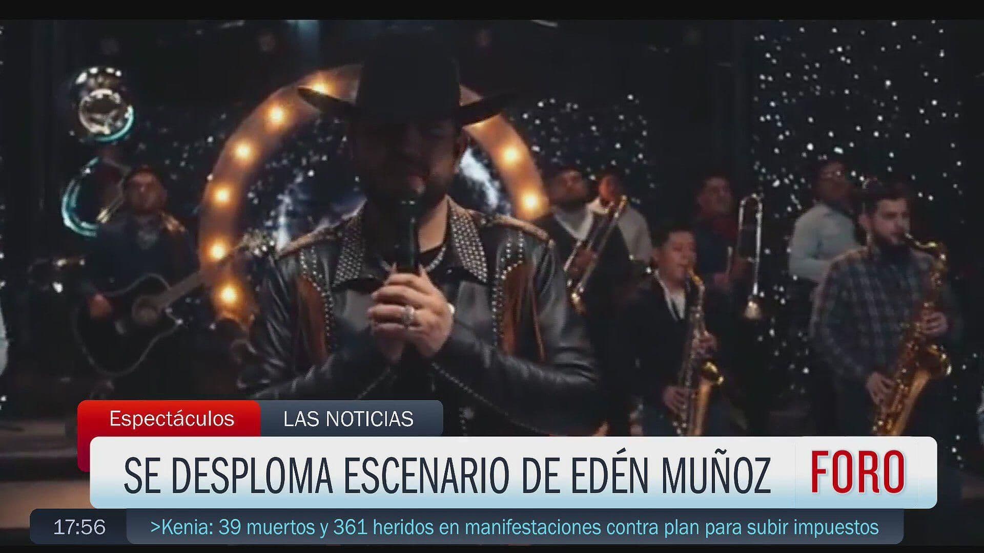 Edén Muñoz Reagenda Concierto Tras Caída de Escenario