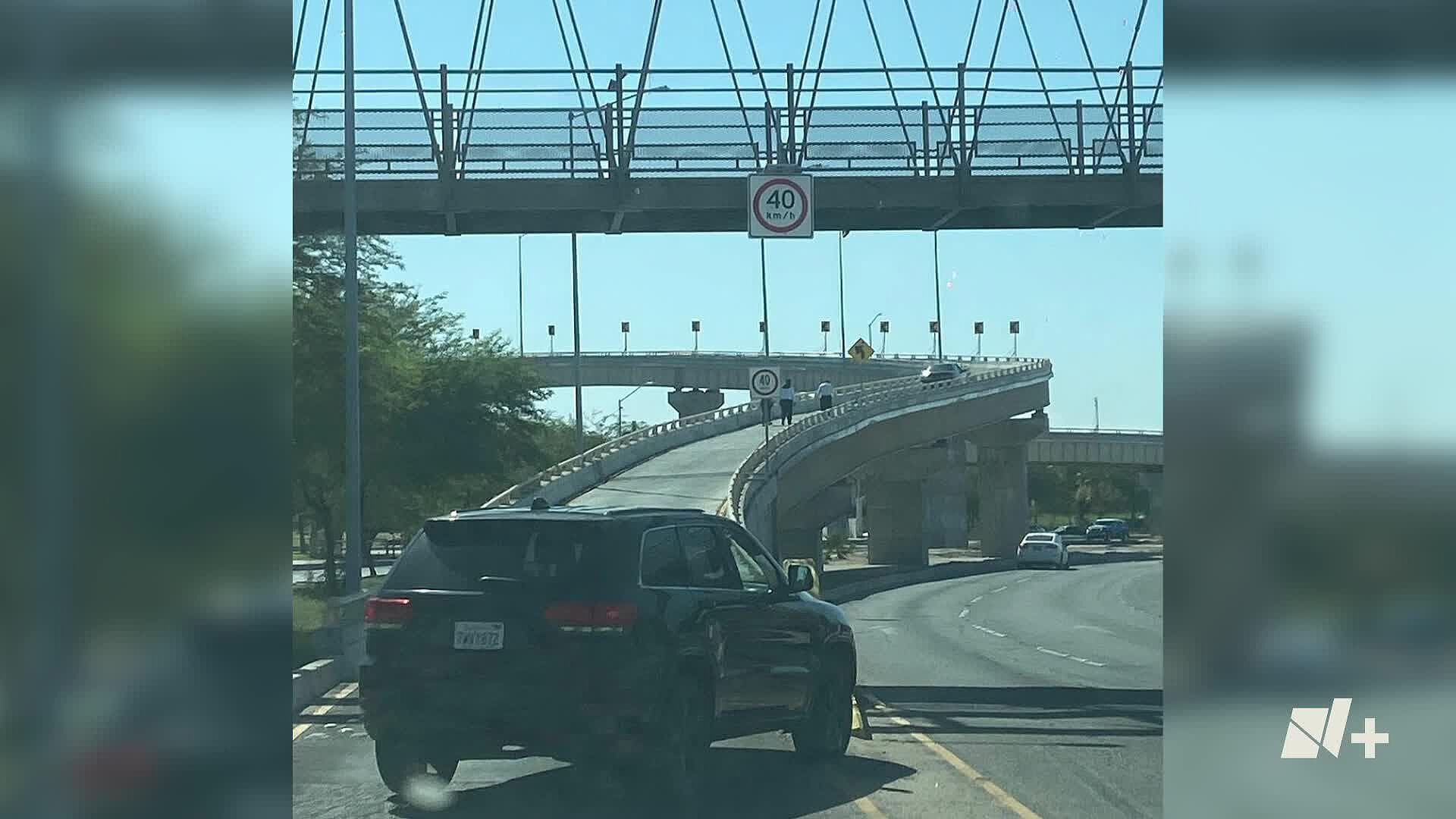 Por Falla Mecánica se Detiene el Paso en Puente De Río Nuevo en Mexicali