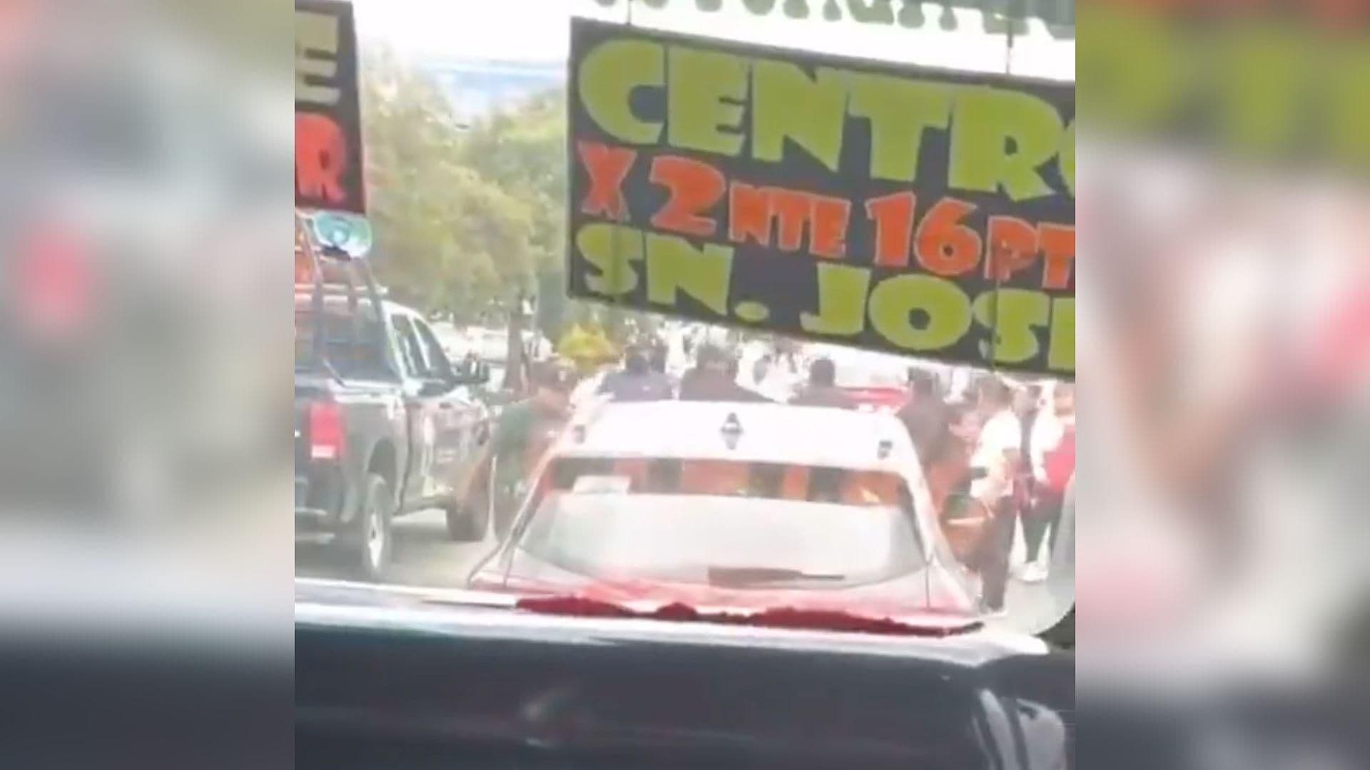 Balacera en Mercado Hidalgo de Puebla Deja Tráfico Paralizado