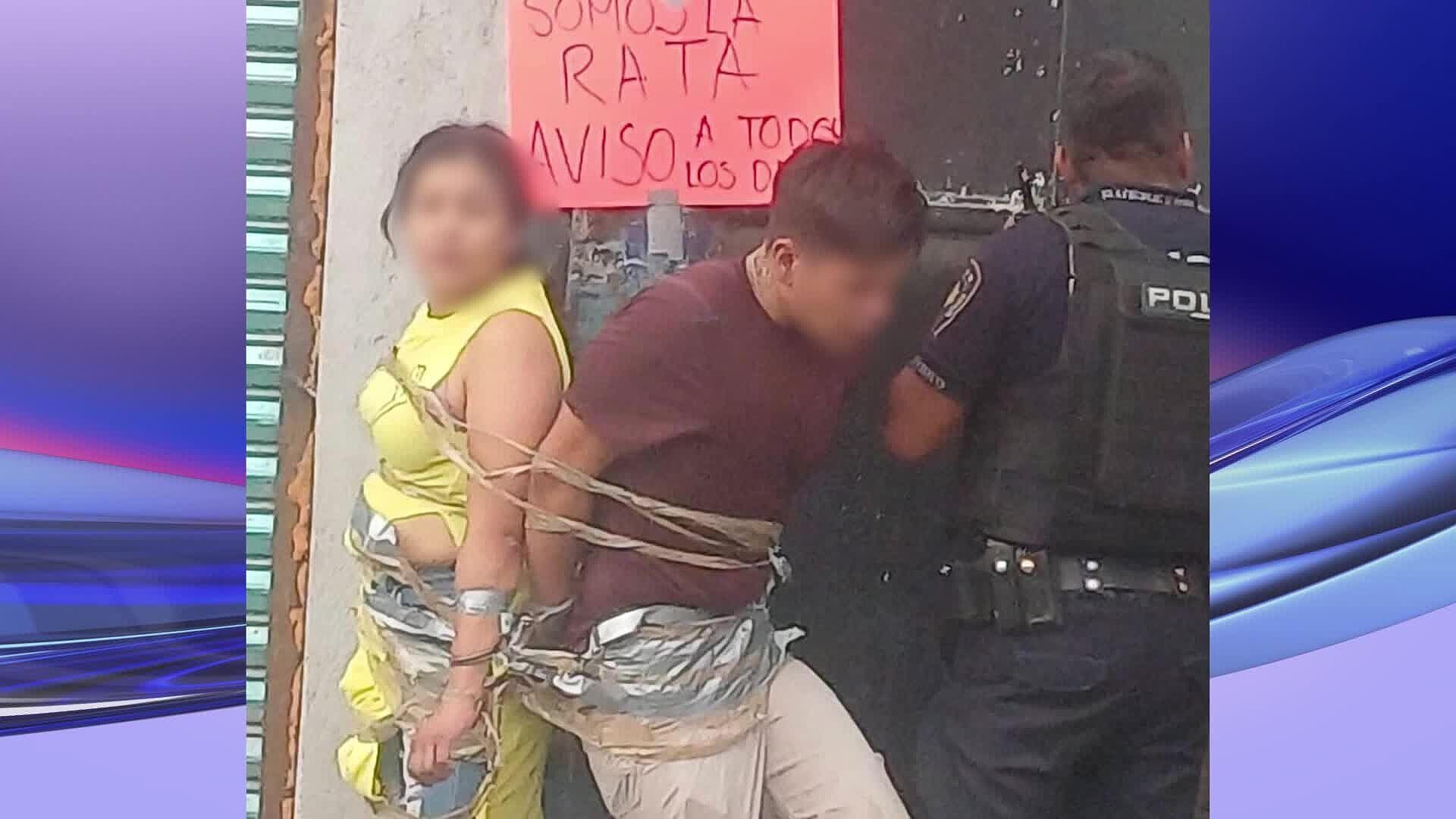 Vecinos Detienen y Amarran a Presuntos Ladrones en San José el Alto en Querétaro